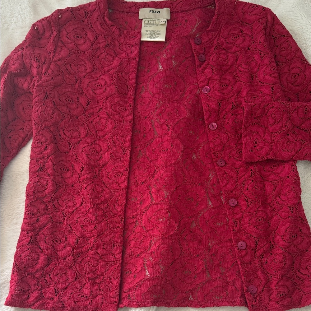 Fuzzi Floral Lace Cardigan